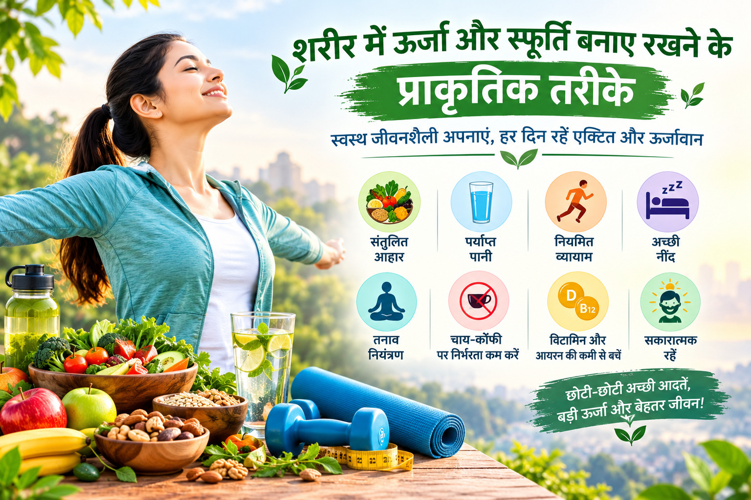 शरीर में ऊर्जा  बनाए रखने के प्राकृतिक तरीके
