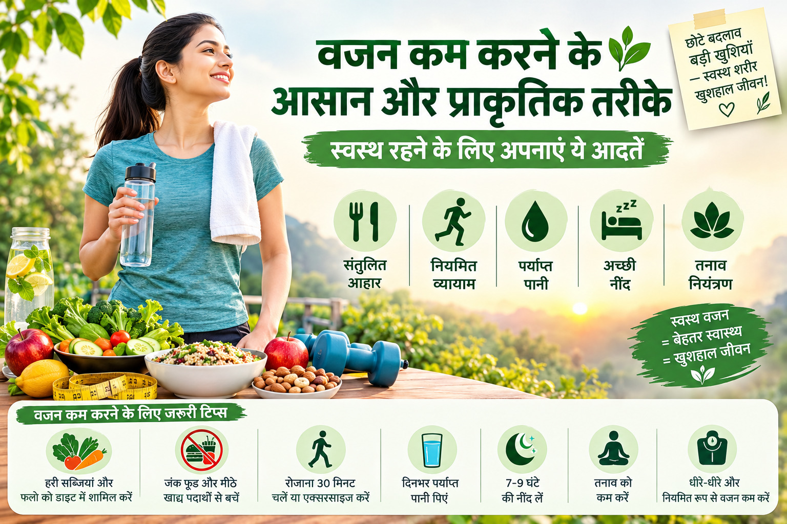 वजन कम करने के आसान और प्राकृतिक तरीके